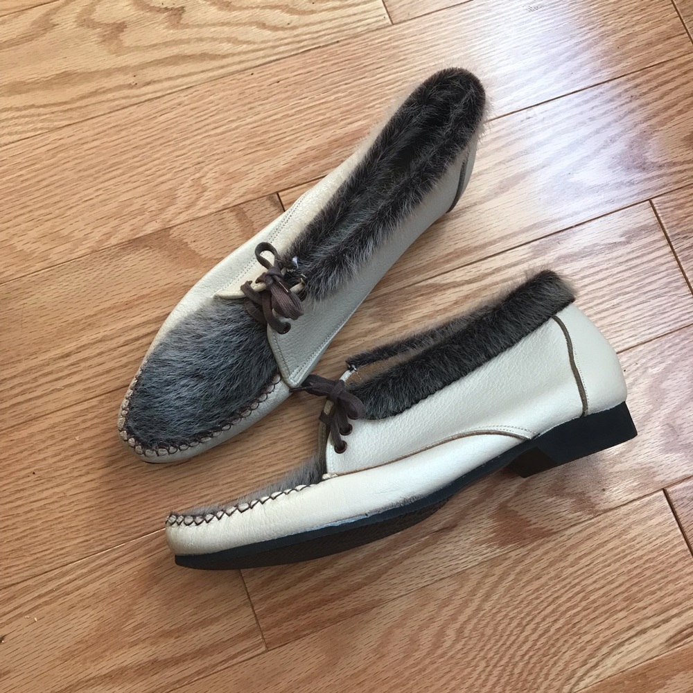 VINTAGE Leather and Fur Bootie | Size 7